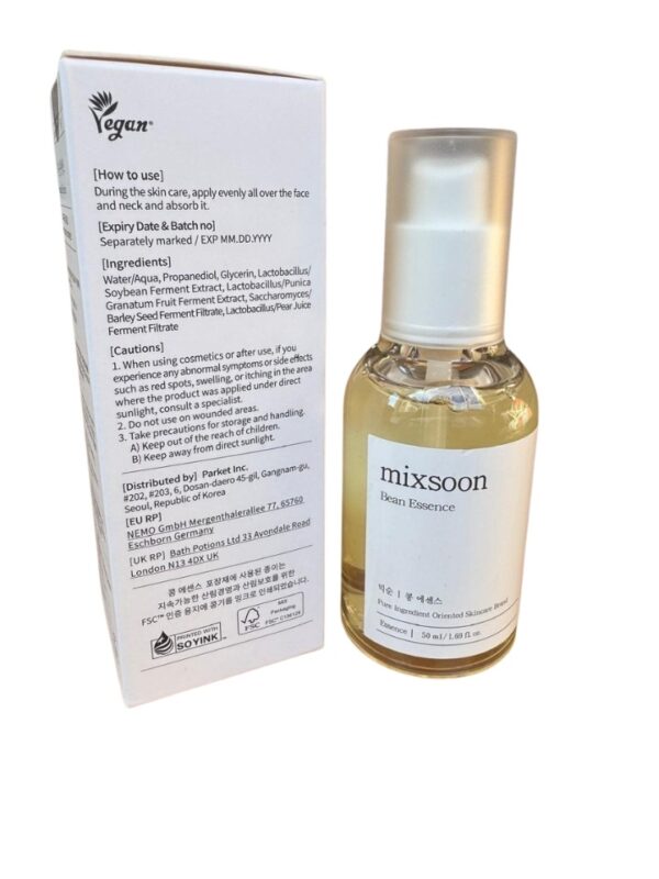 Esencia Facial Viral mixsoon Bean Essence – Exfoliante Suave, Hidratación Profunda y Efecto Glass Skin (50ml)