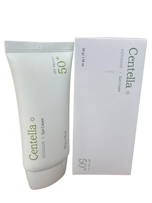 Protector Solar mixsoon Centella Sun Cream SPF 50+ PA++++ – Alta Protección, Hidratación Ligera y Calma Instantánea (50g)