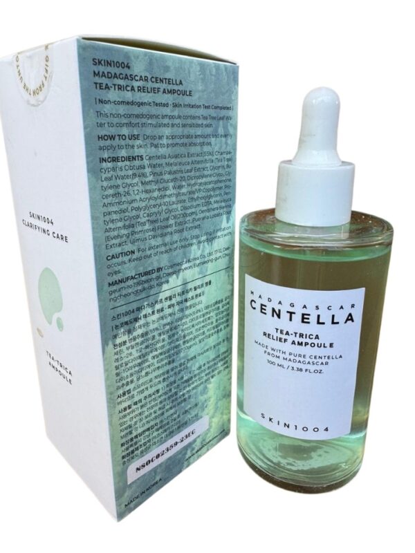 Sérum SOS Anti-Imperfecciones SKIN1004 Madagascar Centella Tea-Trica Relief Ampoule – Calma Brotes, Controla Brotes de Acné y Reduce Poros (100ml)